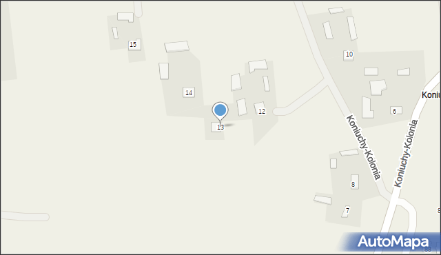 Zawalów-Kolonia, Zawalów-Kolonia, 13, mapa Zawalów-Kolonia