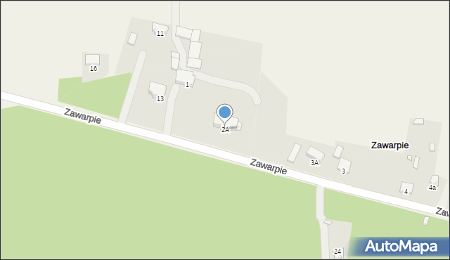 Zawarpie, Zawarpie, 2A, mapa Zawarpie