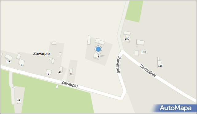 Zawarpie, Zawarpie, 5, mapa Zawarpie