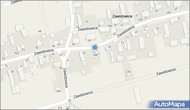 Zawidowice, Zawidowice, 24a, mapa Zawidowice