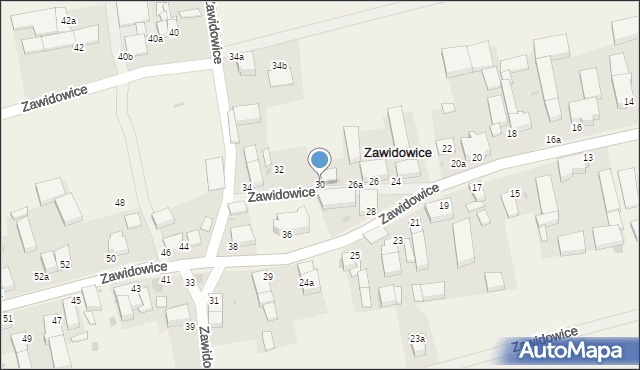 Zawidowice, Zawidowice, 30, mapa Zawidowice