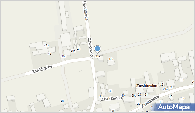 Zawidowice, Zawidowice, 34a, mapa Zawidowice