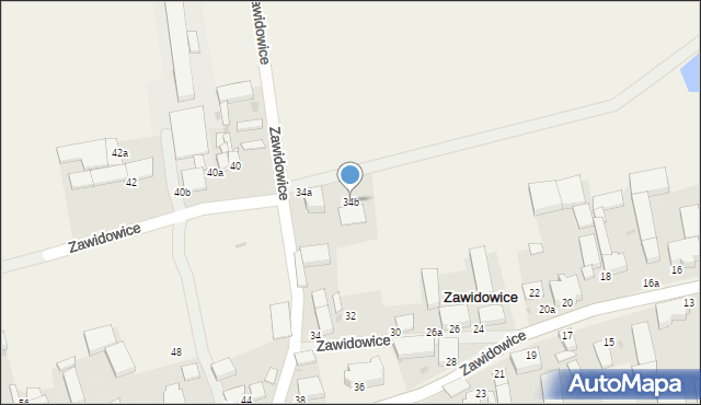 Zawidowice, Zawidowice, 34b, mapa Zawidowice
