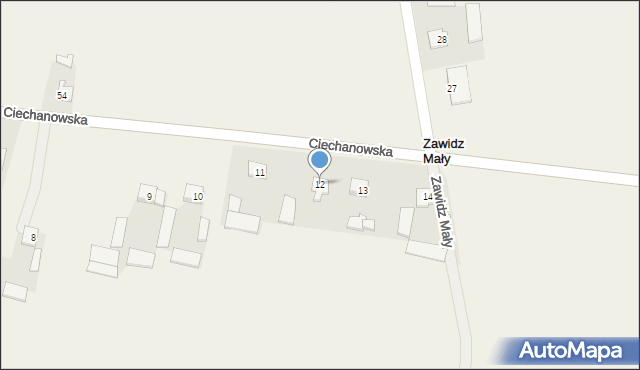 Zawidz Mały, Zawidz Mały, 12, mapa Zawidz Mały