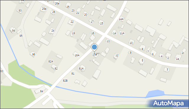 Zawieprzyce, Zawieprzyce, 13a, mapa Zawieprzyce