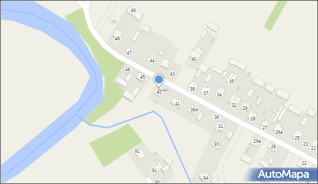 Zawieprzyce, Zawieprzyce, 42, mapa Zawieprzyce