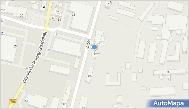 Zawiercie, Żabia, 19D, mapa Zawiercie