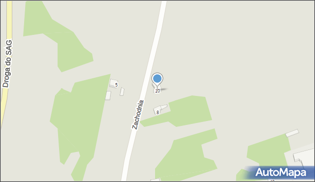 Zawiercie, Zachodnia, 10, mapa Zawiercie