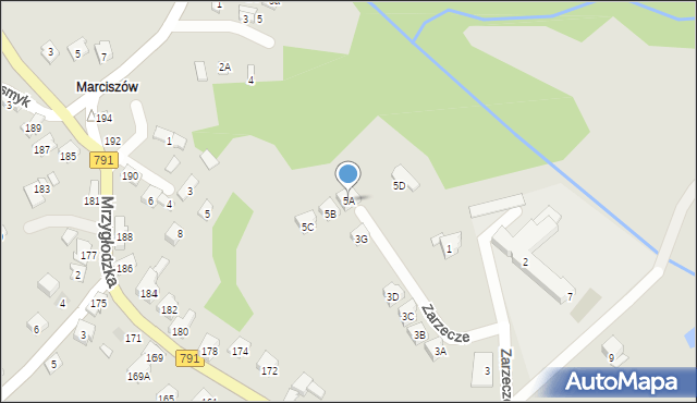 Zawiercie, Zarzecze, 5A, mapa Zawiercie