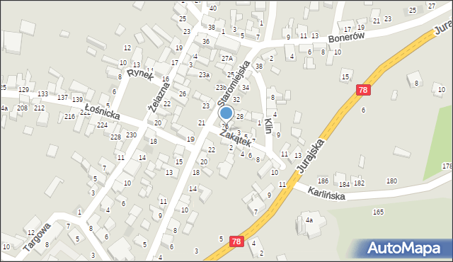 Zawiercie, Zakątek, 1, mapa Zawiercie