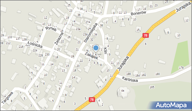 Zawiercie, Zakątek, 5, mapa Zawiercie