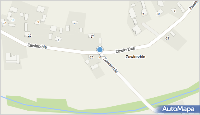 Zawierzbie, Zawierzbie, 6, mapa Zawierzbie