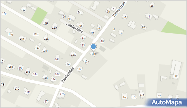 Zawierzbie, Zawierzbie, 10b, mapa Zawierzbie