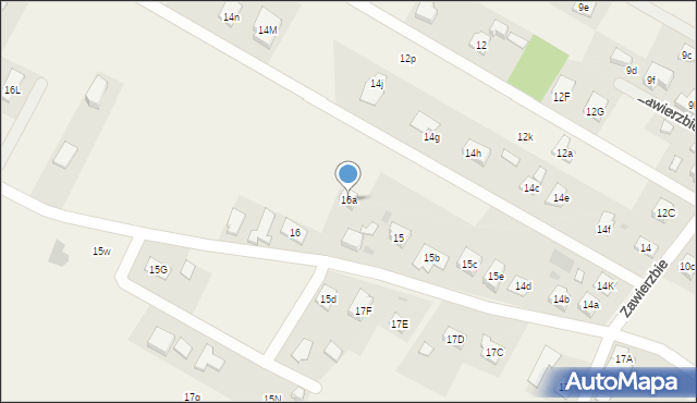 Zawierzbie, Zawierzbie, 16a, mapa Zawierzbie