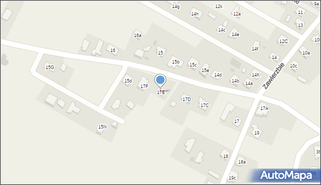 Zawierzbie, Zawierzbie, 17E, mapa Zawierzbie