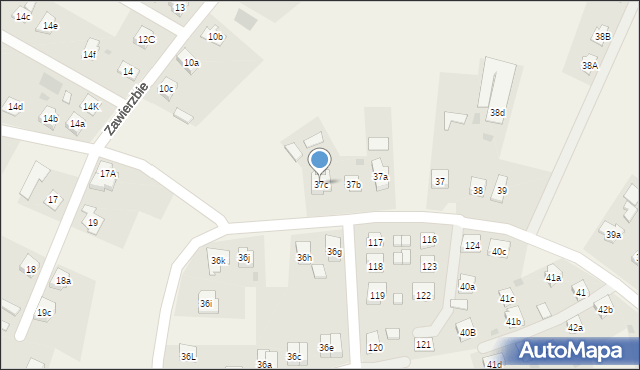 Zawierzbie, Zawierzbie, 37c, mapa Zawierzbie