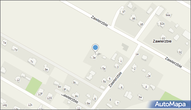 Zawierzbie, Zawierzbie, 3b, mapa Zawierzbie