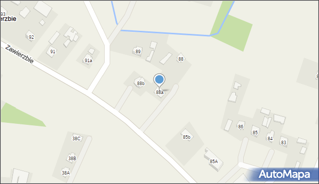 Zawierzbie, Zawierzbie, 88a, mapa Zawierzbie