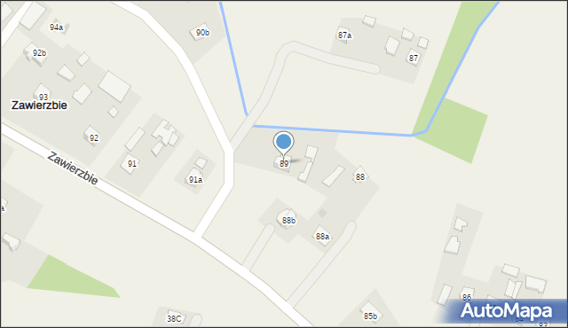 Zawierzbie, Zawierzbie, 89, mapa Zawierzbie