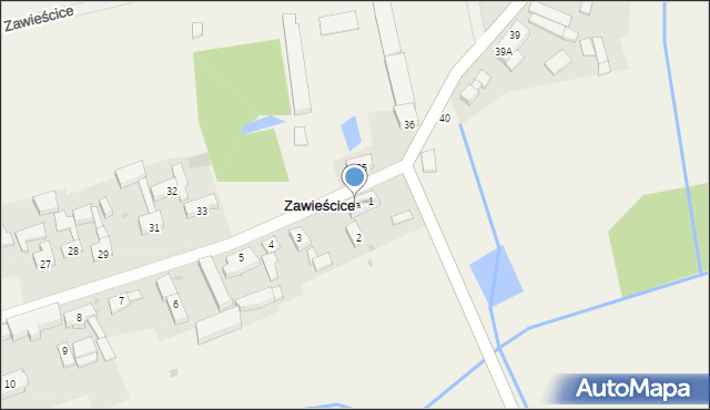 Zawieścice, Zawieścice, 1a, mapa Zawieścice