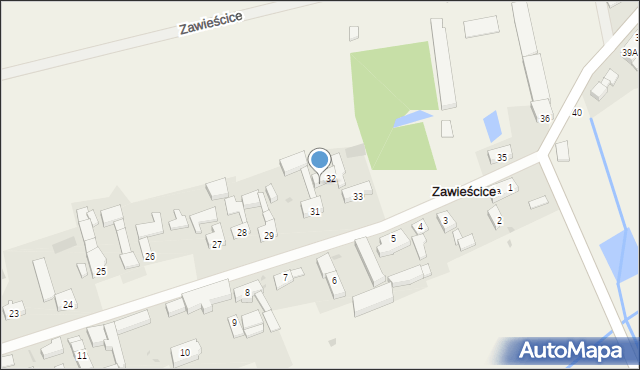 Zawieścice, Zawieścice, 32A, mapa Zawieścice