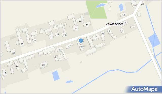 Zawieścice, Zawieścice, 6, mapa Zawieścice