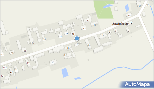 Zawieścice, Zawieścice, 7, mapa Zawieścice