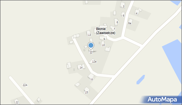 Zawisełcze, Zawisełcze, 12, mapa Zawisełcze