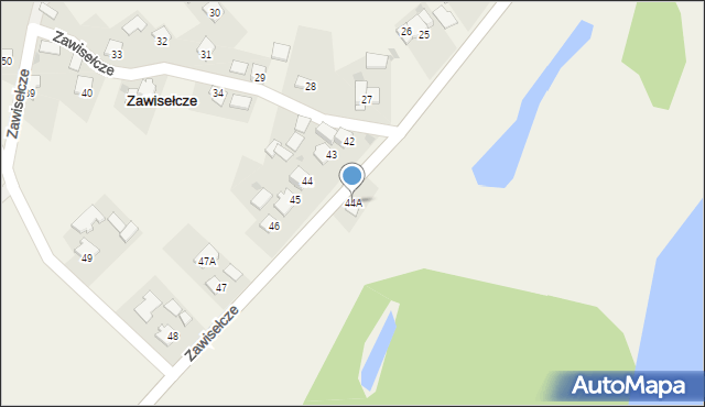 Zawisełcze, Zawisełcze, 44A, mapa Zawisełcze