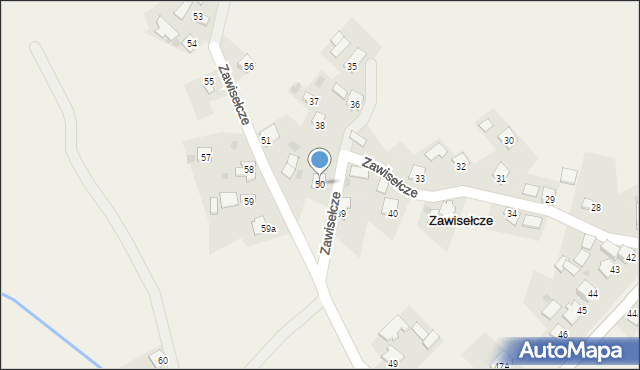 Zawisełcze, Zawisełcze, 50, mapa Zawisełcze
