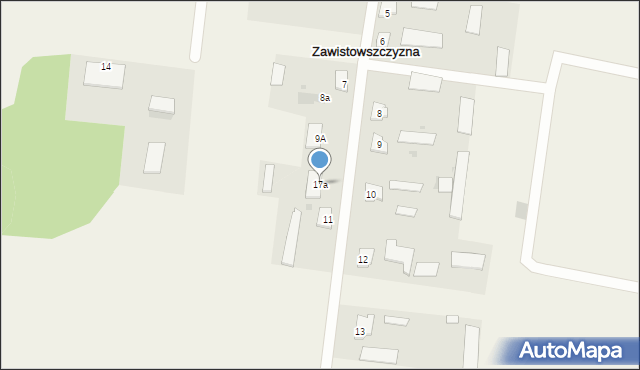 Zawistowszczyzna, Zawistowszczyzna, 17a, mapa Zawistowszczyzna