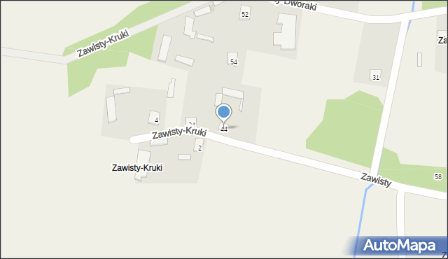 Zawisty, Zawisty, 44, mapa Zawisty