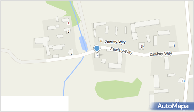 Zawisty, Zawisty-Wity, 7, mapa Zawisty