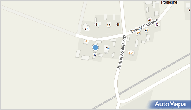 Zawisty Podleśne, Zawisty Podleśne, 35A, mapa Zawisty Podleśne
