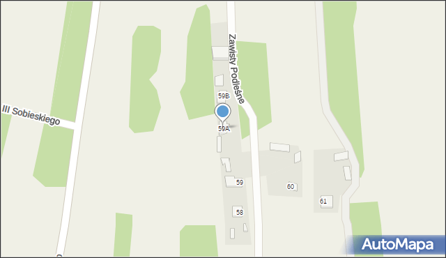Zawisty Podleśne, Zawisty Podleśne, 59A, mapa Zawisty Podleśne