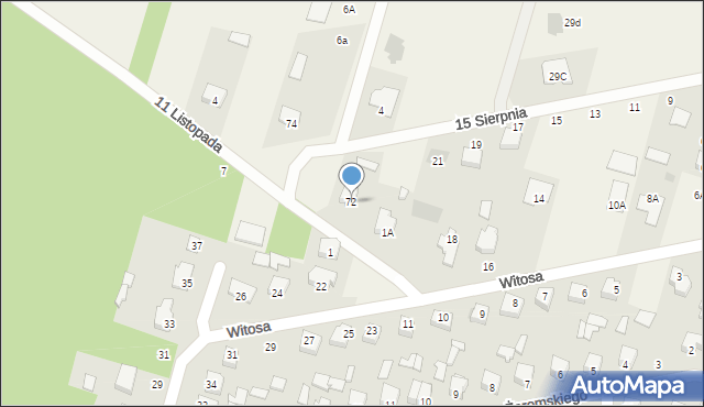 Zawisty Podleśne, Zawisty Podleśne, 72, mapa Zawisty Podleśne