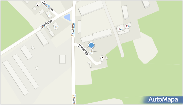 Zawisze, Zawisze, 4, mapa Zawisze