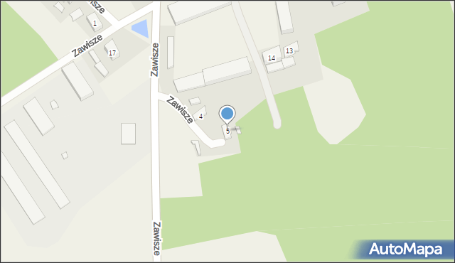 Zawisze, Zawisze, 5, mapa Zawisze