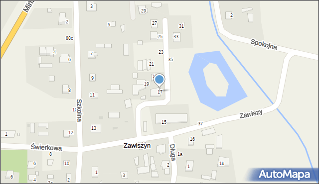 Zawiszyn, Zawiszy Mikołaja, 17, mapa Zawiszyn