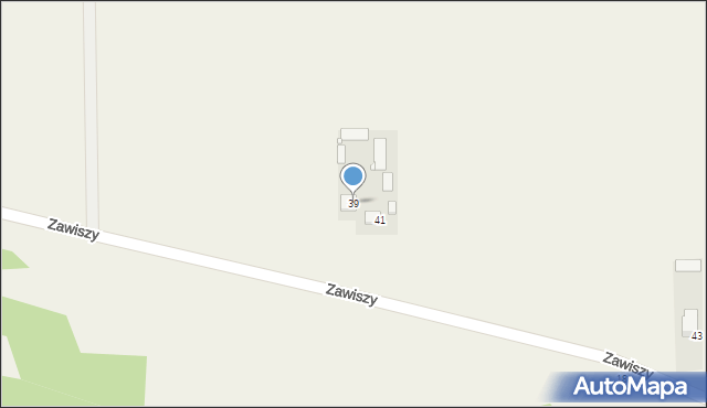 Zawiszyn, Zawiszy Mikołaja, 39, mapa Zawiszyn