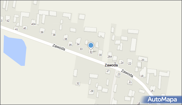 Zawoda, Zawoda, 31, mapa Zawoda
