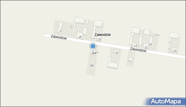 Zawodzie, Zawodzie, 15A, mapa Zawodzie