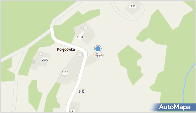 Zawoja, Zawoja, 2134, mapa Zawoja