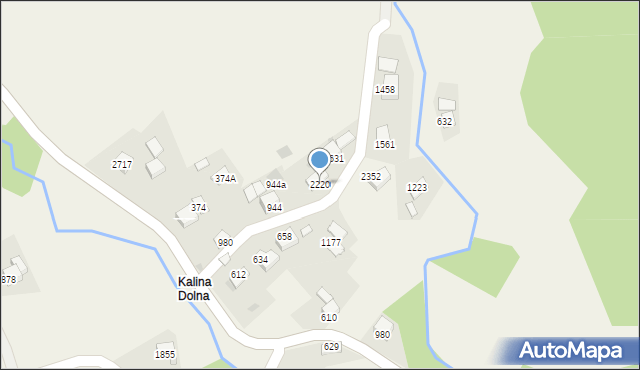 Zawoja, Zawoja, 2220, mapa Zawoja