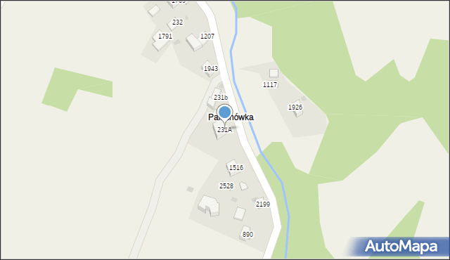 Zawoja, Zawoja, 231A, mapa Zawoja