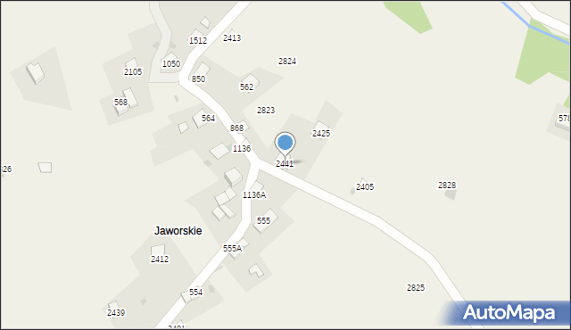 Zawoja, Zawoja, 2441, mapa Zawoja