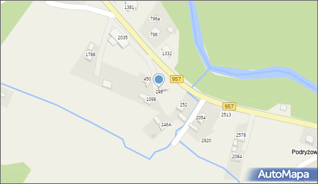 Zawoja, Zawoja, 246, mapa Zawoja