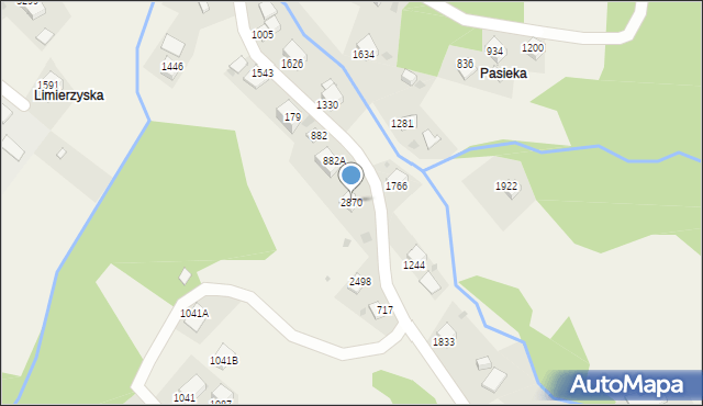 Zawoja, Zawoja, 2870, mapa Zawoja