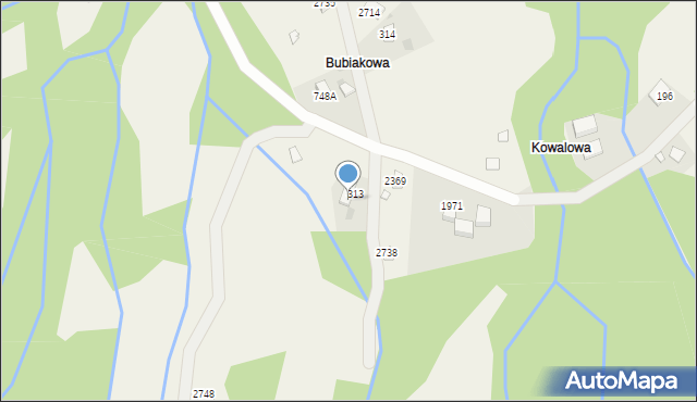 Zawoja, Zawoja, 313A, mapa Zawoja