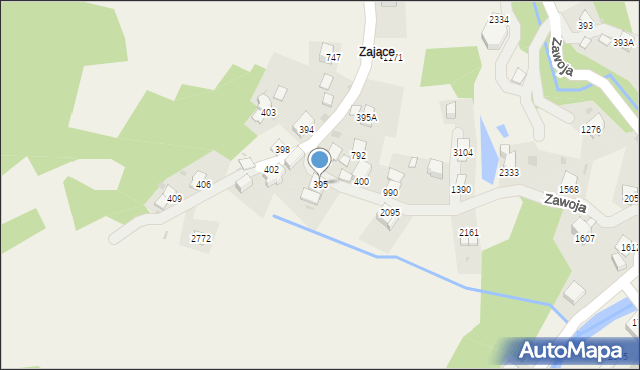 Zawoja, Zawoja, 395, mapa Zawoja